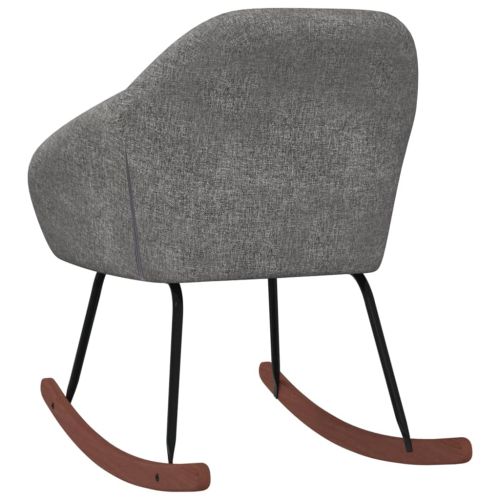 Люлеещ се стол, тъмносив, текстил