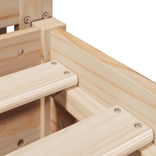 Рамка за легло без матрак, 180x200 см, масивна чамова дървесина