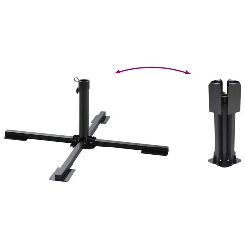 5 Piece Garden Parasol Base Set Гранит и стомана