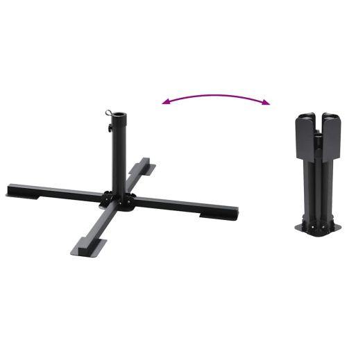 5 Piece Garden Parasol Base Set Гранит и стомана