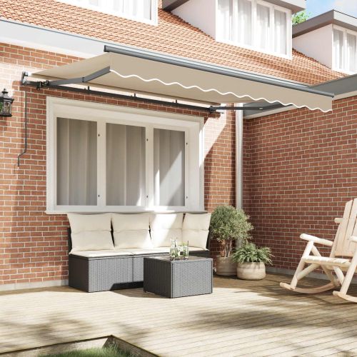 Сгъваем навес Бежово 350 x 200 cm текстил