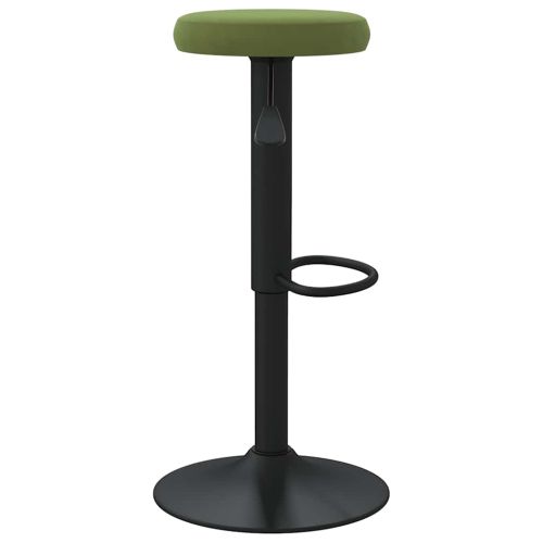 Бар табуретки, 2 бр, светлозелени, кадифе