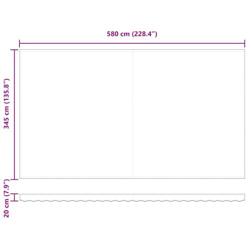 Сгъваем навес Бежово 600 × 350 cm Полиестер и стомана