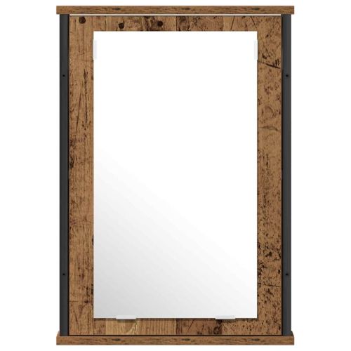 Комплект мебели за баня с рафт 2 pcs Кафяво Инженерно дърво