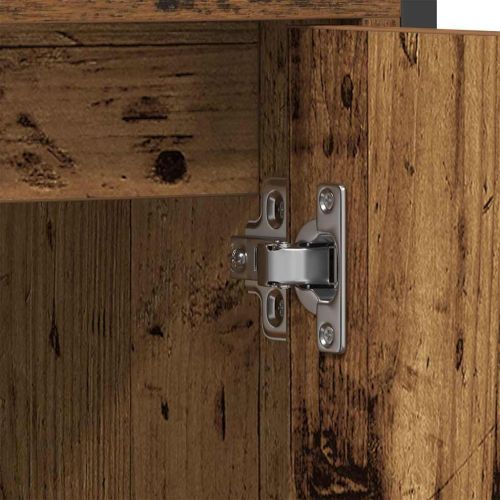 Комплект мебели за баня с врата 3 pcs Кафяво 33 x 33 x 120.5 см