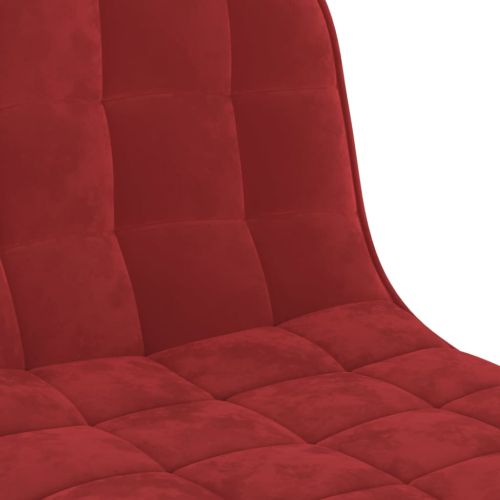 Бар табуретки, 2 бр, виненочервени, кадифе