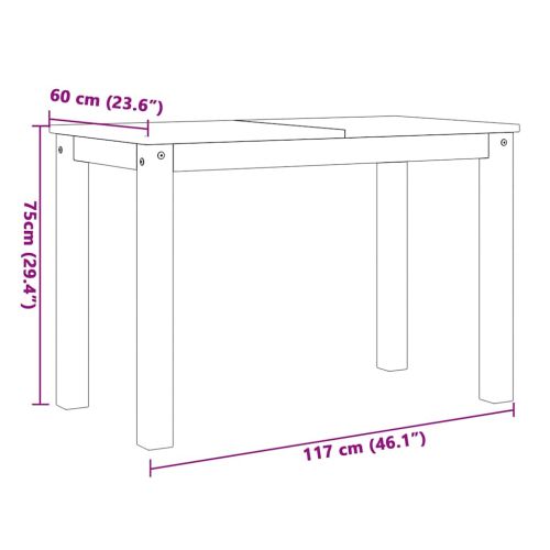 Трапезен комплект от 3 части PANAMA, бор масив