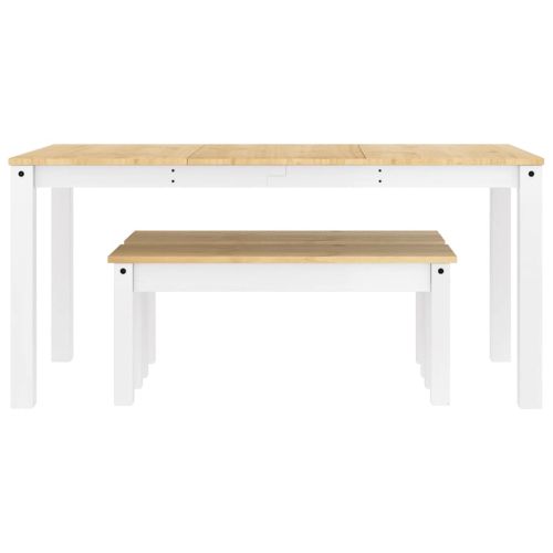 Трапезен комплект от 3 части PANAMA, Бяла бор масив