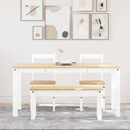 Трапезен комплект от 4 части PANAMA, Бяла бор масив