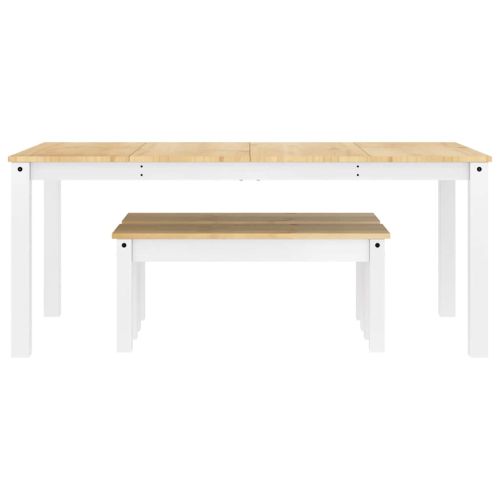 Трапезен комплект от 3 части PANAMA, Бяла бор масив