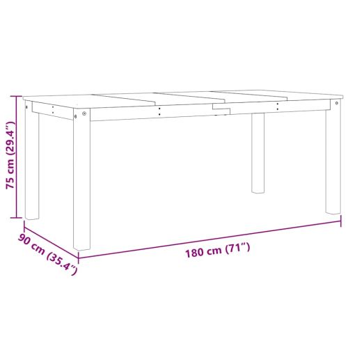 Трапезен комплект от 3 части PANAMA, Бяла бор масив