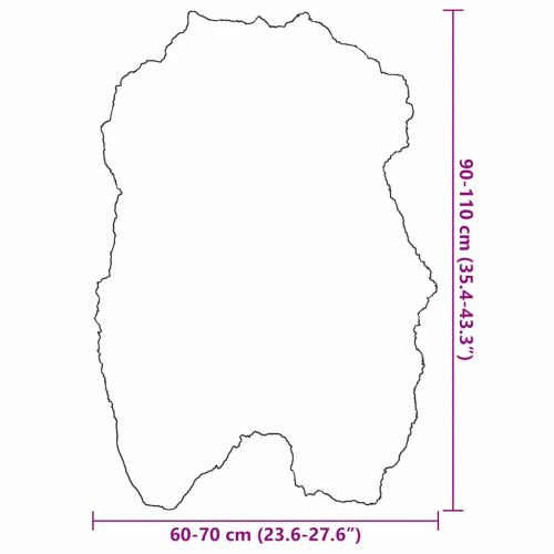 Покривало за стол от исландска овча кожа черно 70x110 см