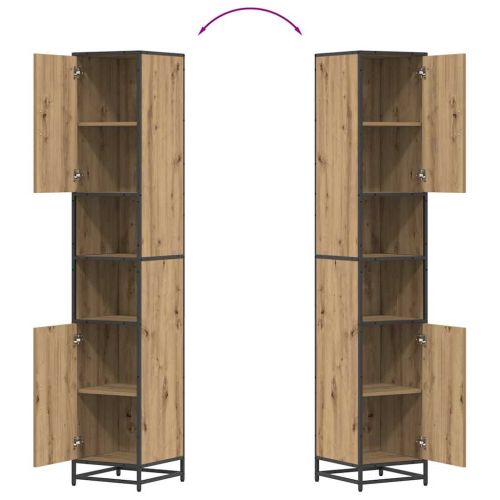 Комплект мебели за баня с рафт с врата Дъб 35 x 37,5 x 188,5 см