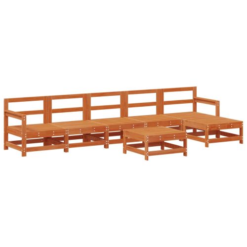 Комплект за почивка в градина 7 pcs Восъчен Кафяв