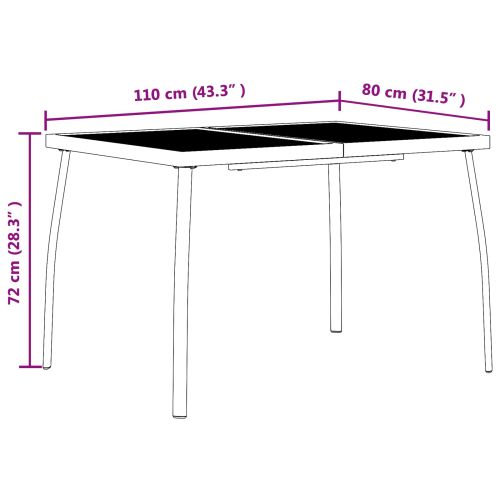 Комплект за външни мебели 5 pcs Антрацит Желязо и стомана