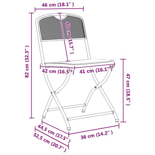 Комплект за външни мебели 5 pcs Антрацит Желязо и стомана