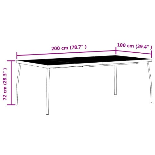 Комплект за външни мебели 7 pcs Антрацит Желязо и стомана
