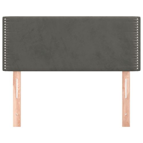 Горна табла за легло, тъмносива, 80x5x78/88 см, кадифе