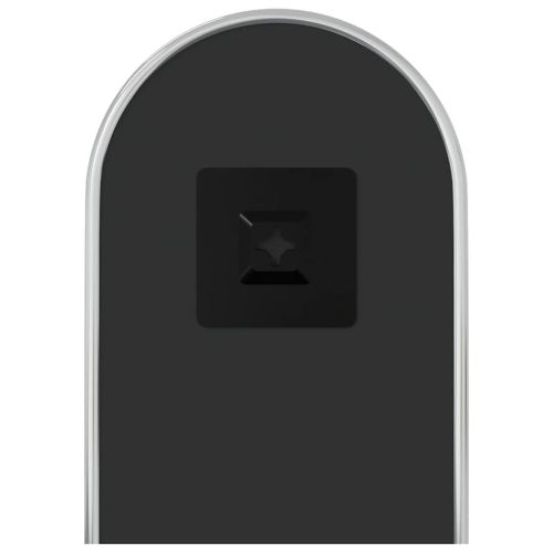 Стенно огледало, сребристо, 40x15 см, овално