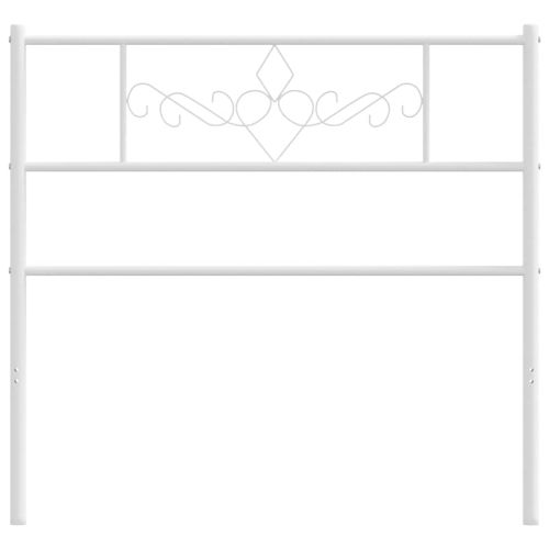 Метална резервна табла за легло, бяла, 100 см
