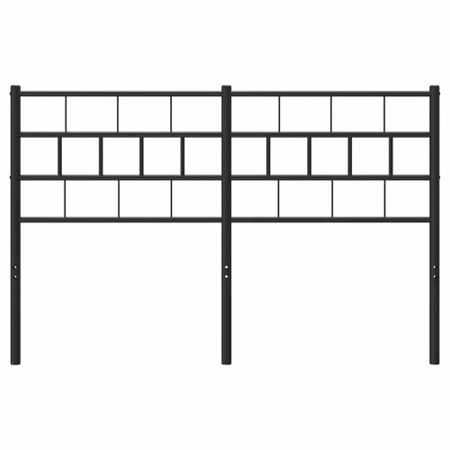 Метална резервна табла за легло, черна, 140 см