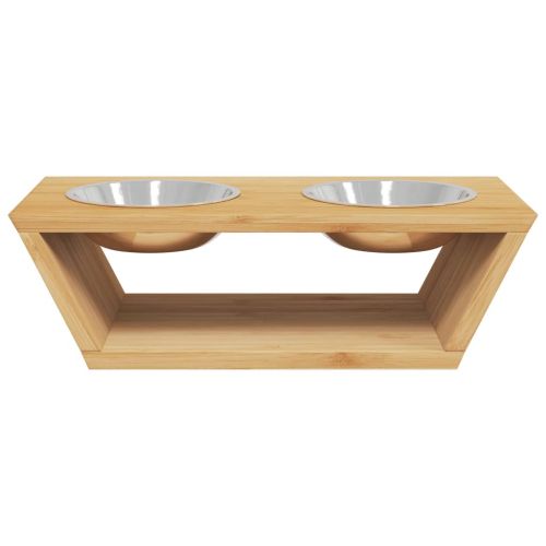 Повдигнати купи за кучета 35,5x18x10,5 см бамбук