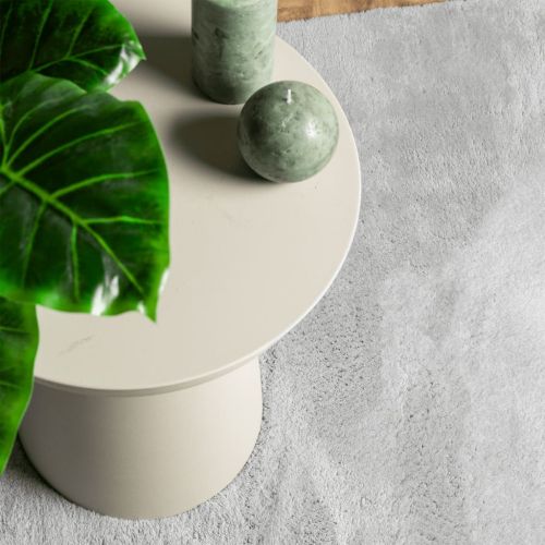 Килим HUARTE с къс косъм, мек и миещ се, сив, 160x160 см