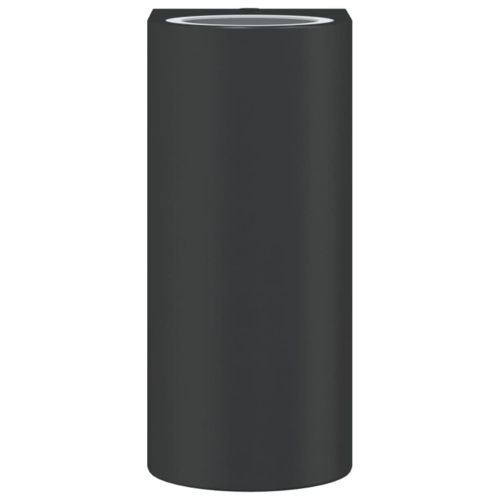 Външна стенна лампа, черна, лят алуминий