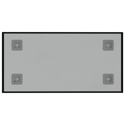 Магнитна дъска за стена, черна, 40x20 см, закалено стъкло