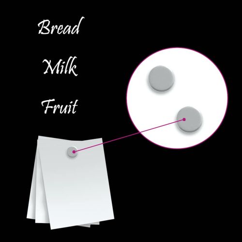 Магнитна дъска за стена, черна, 80x50 см, закалено стъкло