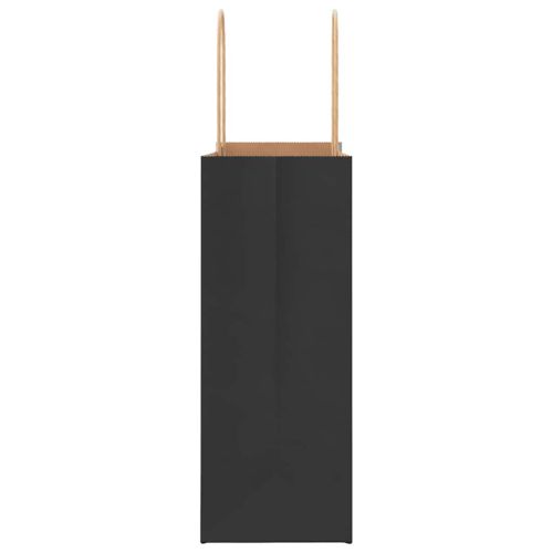 Хартиени торбички 250 бр с дръжки черни 21x11x28 см