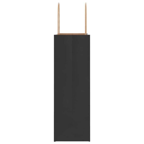 Хартиени торбички 250 бр с дръжки черни 26x12x35 см