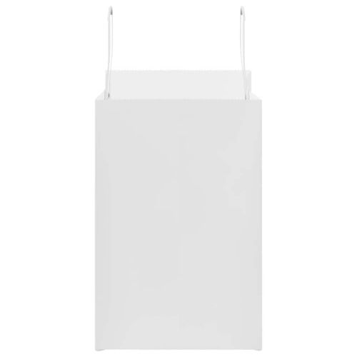 Хартиени торбички 50 бр с дръжки бели 26x17x25 см