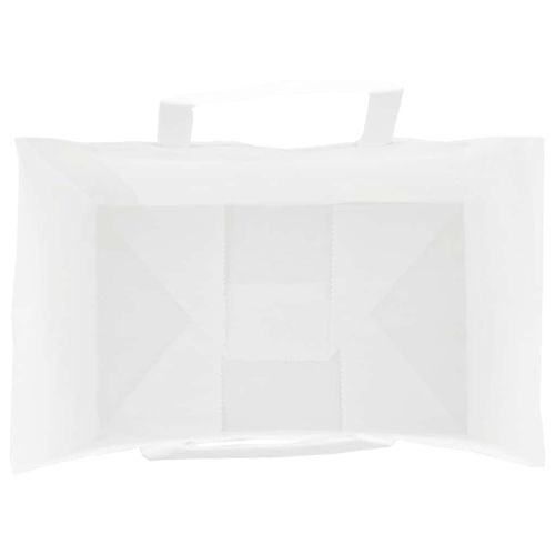 Хартиени торбички 50 бр с дръжки бели 26x17x25 см