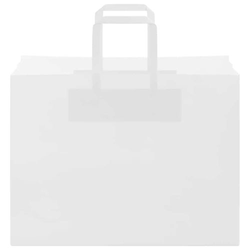 Хартиени торбички 250 бр с дръжки бели 32x17x25 см