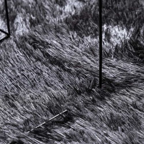 Шаги килим с дълъг косъм, NAVARRA, тъмно сив, 200x290 см