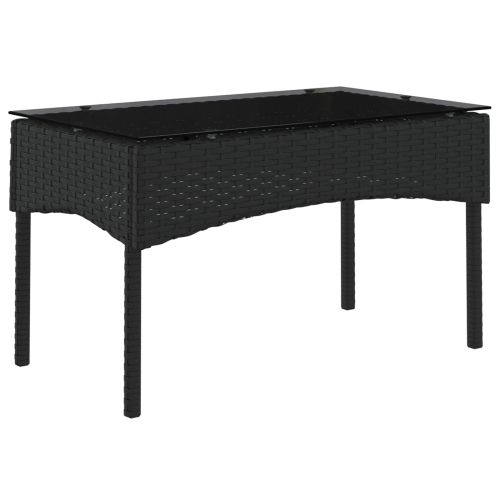 Градински Софа Комплект 2 pcs Черен и кремав полиратан