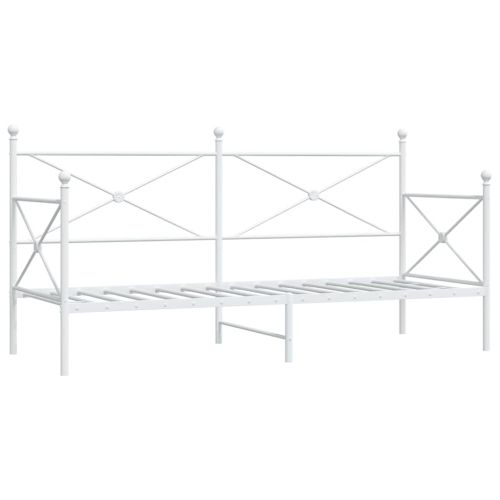 Дневно легло без матрак Бяло 90x190 cm Стомана