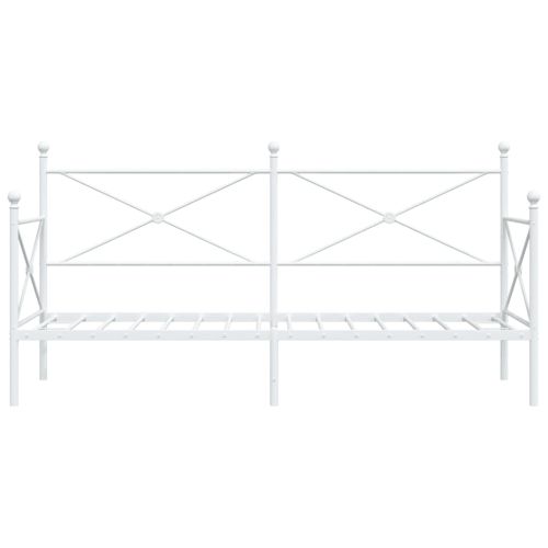 Дневно легло без матрак Бяло 90x190 cm Стомана