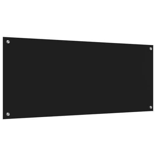 Кухненски гръб Черно 120 x 50 cm закалено стъкло