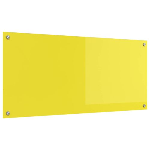 Кухненски гръб Жълто 110 x 50 cm закалено стъкло