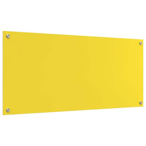 Кухненски гръб Жълто 110 x 50 cm закалено стъкло