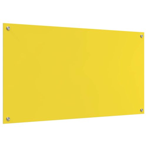 Кухненски гръб Жълто 110 x 60 cm закалено стъкло