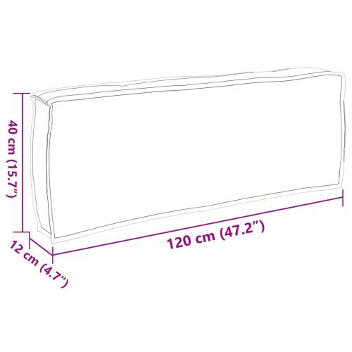 Възглавница Мотив с листа 120 x 40 x 12 cm Оксфордска тъкан