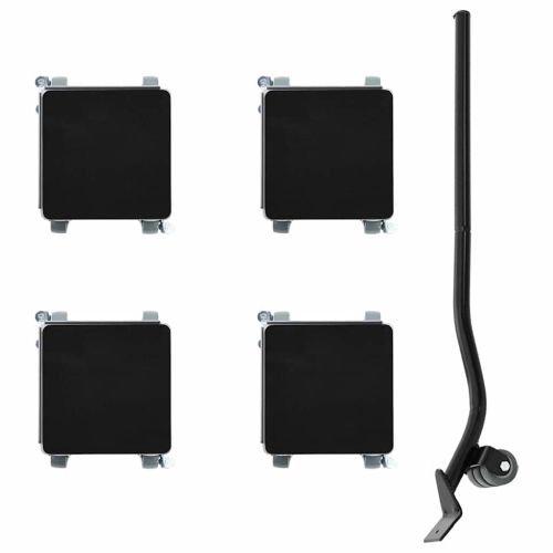 Мебелни колелца 4 бр. с повдигач 13,5x13,5x6 см, стомана 1300 кг