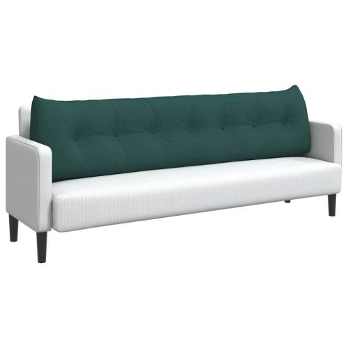 Възглавница за гръб Тъмен зелен 200 x 24 x 50 см текстил