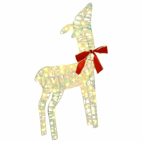 Семейство елени 3 pcs Топло бяло 67 x 26 x 127 см PET