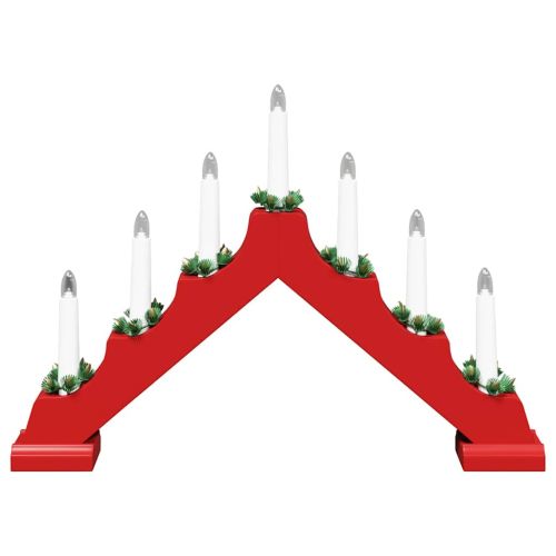 Коледен свещен мост 3 pcs Червено 39.5 x 5 x 29 см