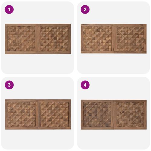 Облегалка за глава Естествен 120 cm Солидно тиково дърво