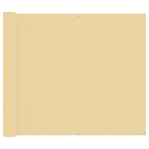 Балконен екран Пясък 100 x 800 cm Оксфордска тъкан